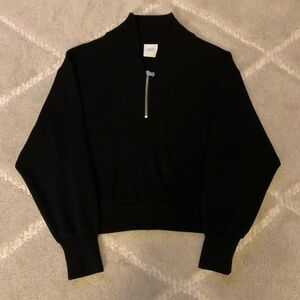 Varley Black Quarter zip up Sweatshirt